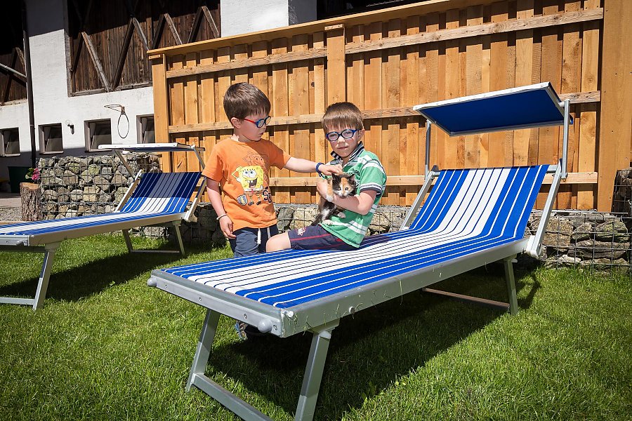 Liegewiese mit Sonnenliegen Liegewiese mit Sonnenliegen